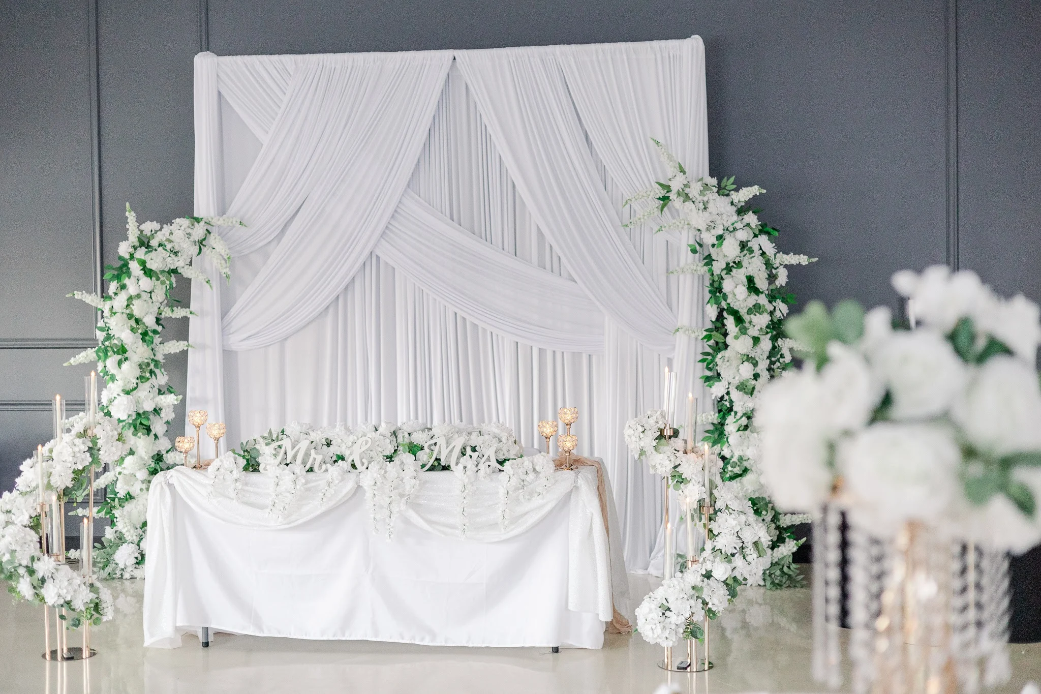 Event space in Washingtonville, NY styled for a celebration