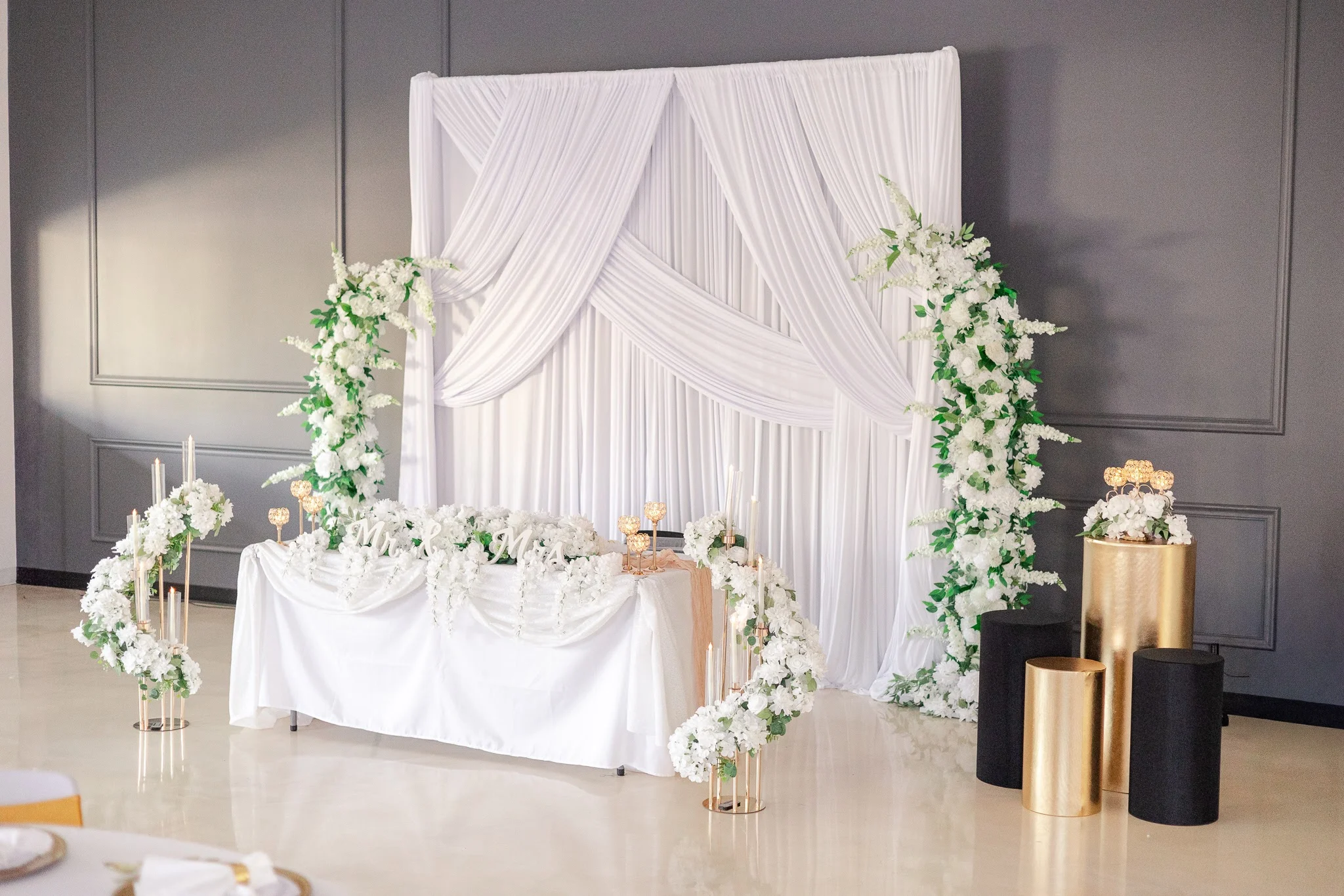 Event space in Washingtonville, NY styled for a celebration